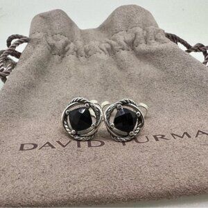 David Yurman Infinity Earrings Black Onyx